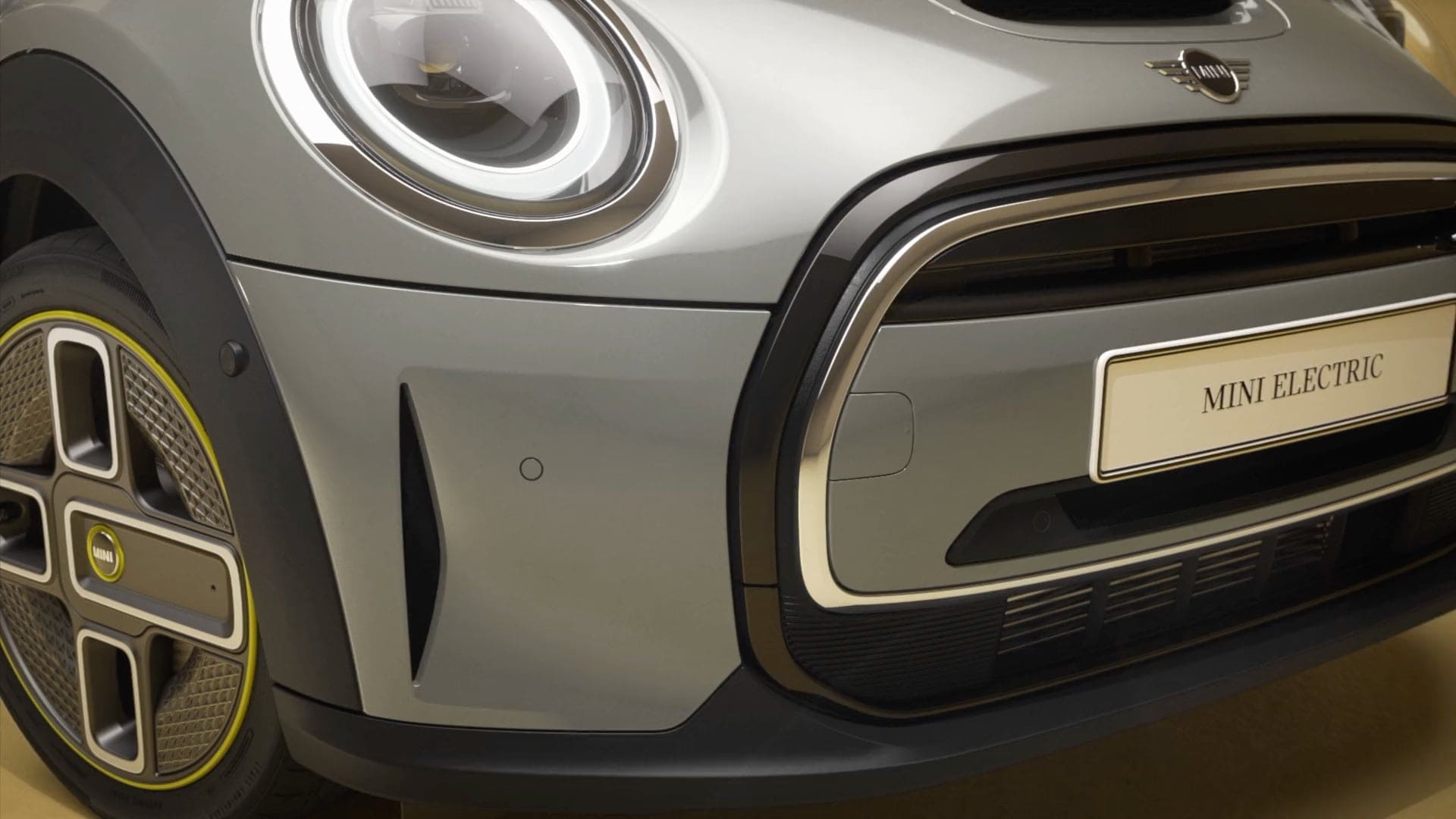 MINI 3-deurs Cooper SE – volledig elektrische MINI – zijaanzicht, silver