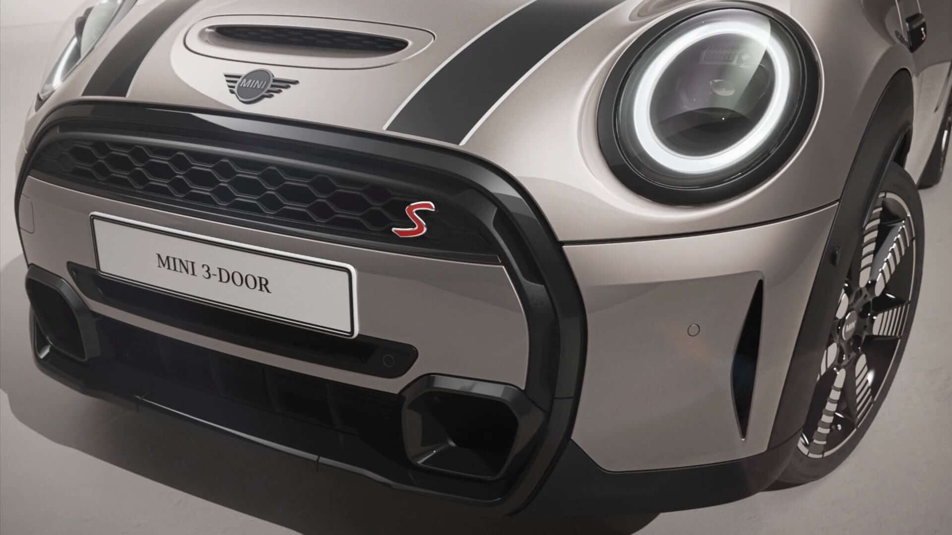 MINI 3 Portes. – vue avant – gris et noir