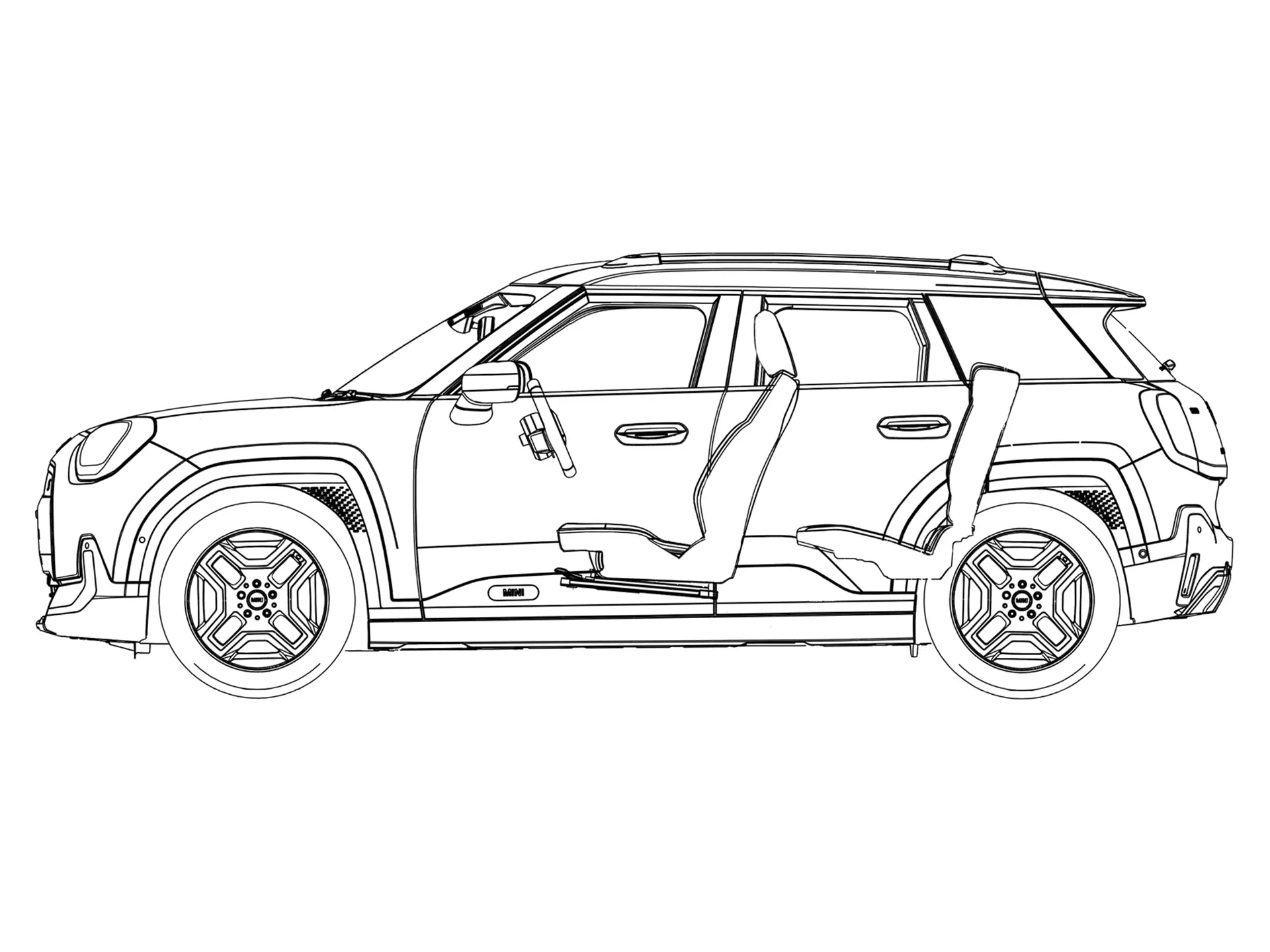 MINI Aceman Electric - schets zijaanzicht
