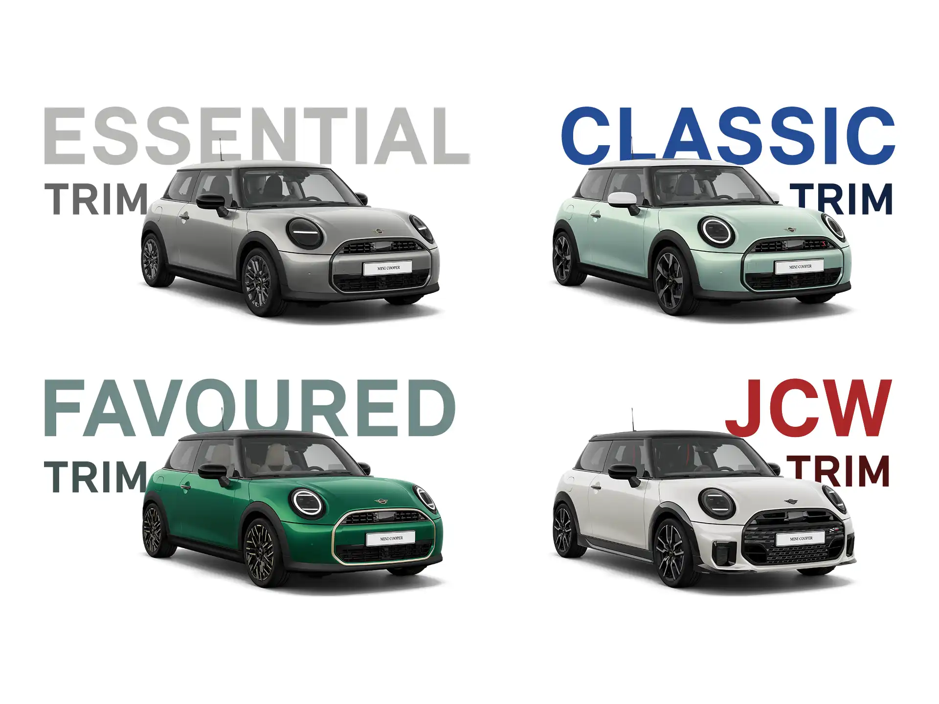 MINI Cooper 3-Deurs - collage van uitvoeringen