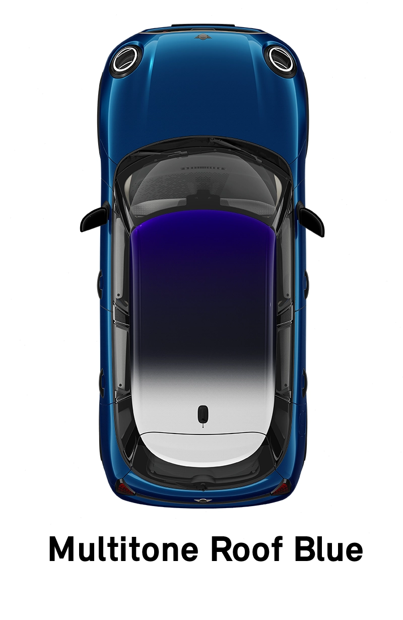  MINI - équipement - Finition Favoured - toit multitone bleu