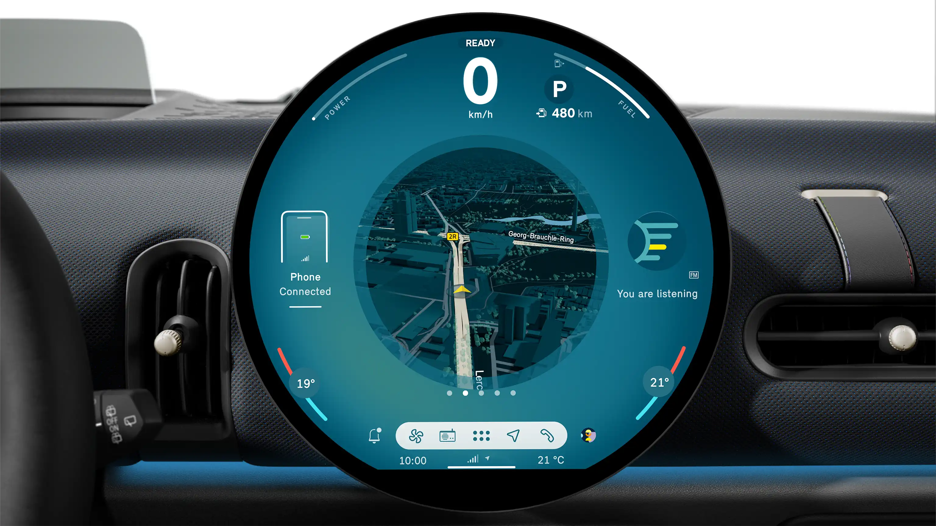 MINI Cooper 5-Deurs - rond display