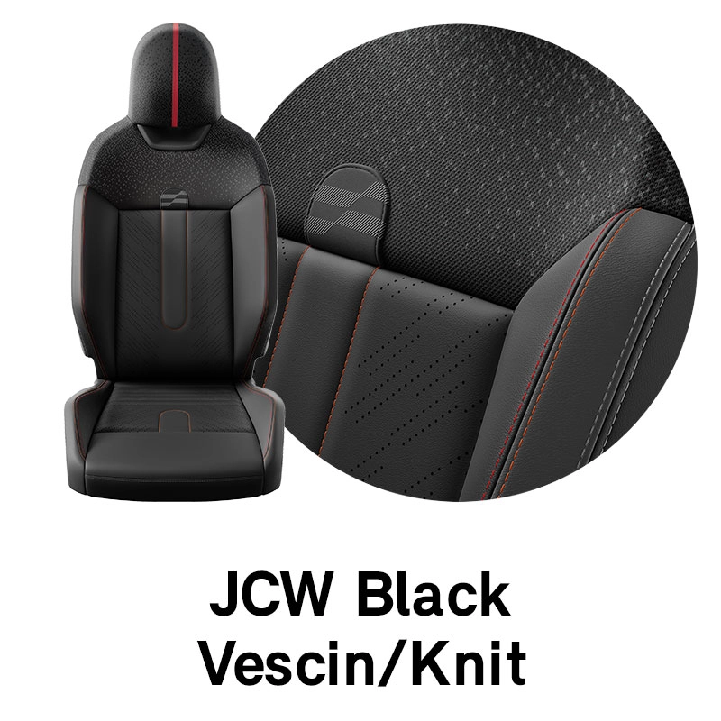 MINI - uitrusting - jcw zwart vescin/geweven