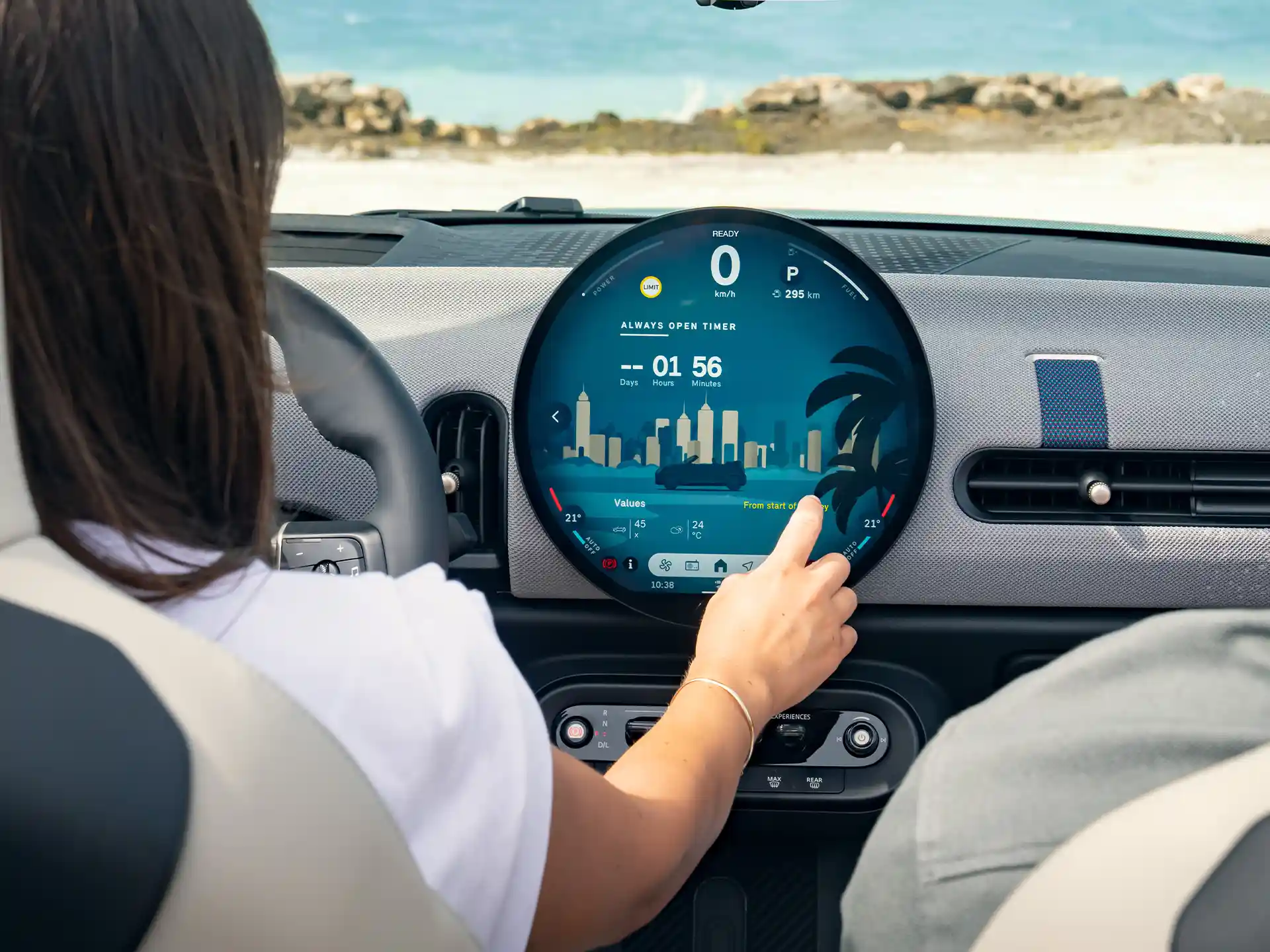 MINI Cooper Cabrio - rond OLED-display