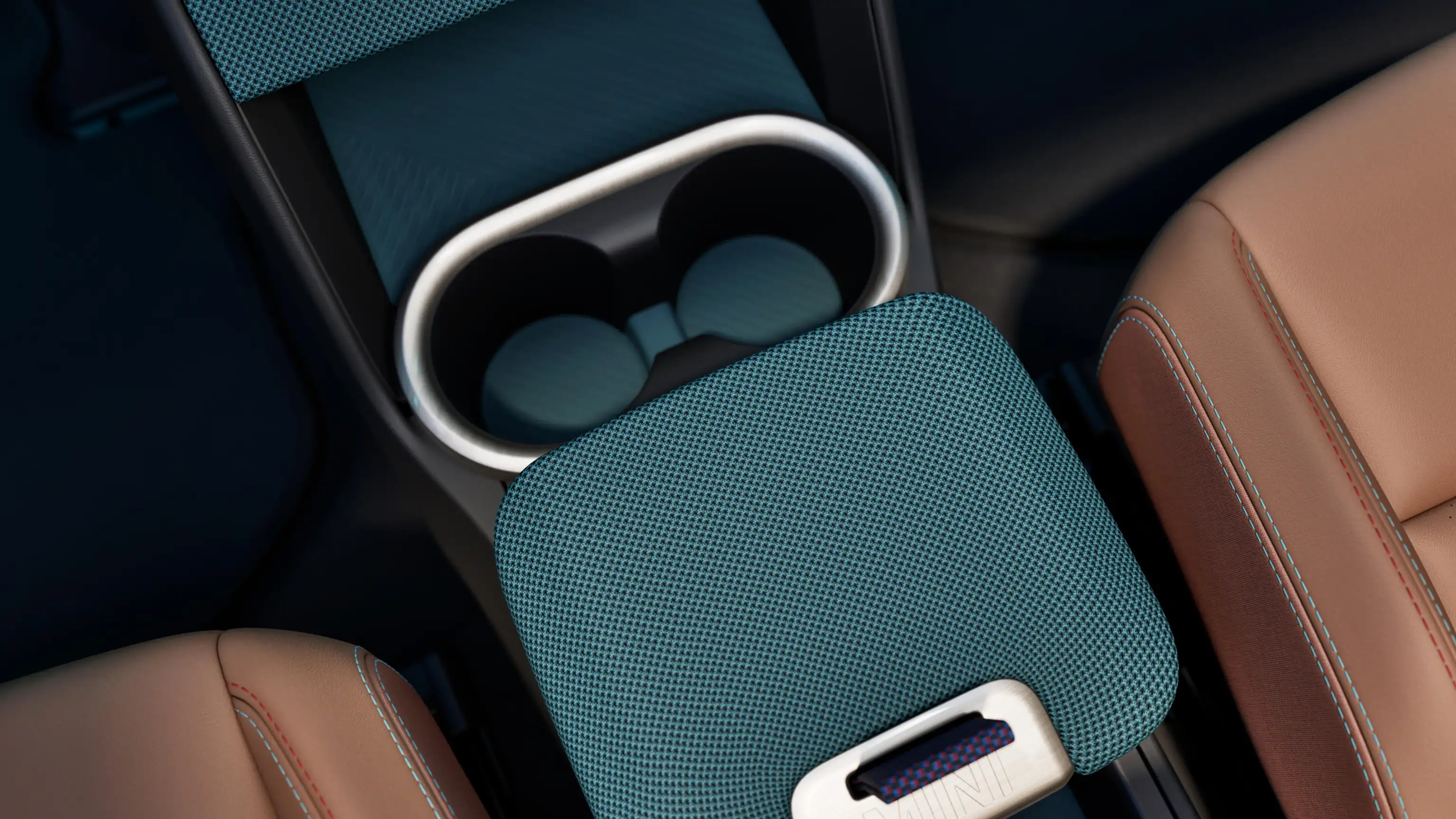 Vue de dessus du tableau de bord de la MINI Countryman 100 % électrique