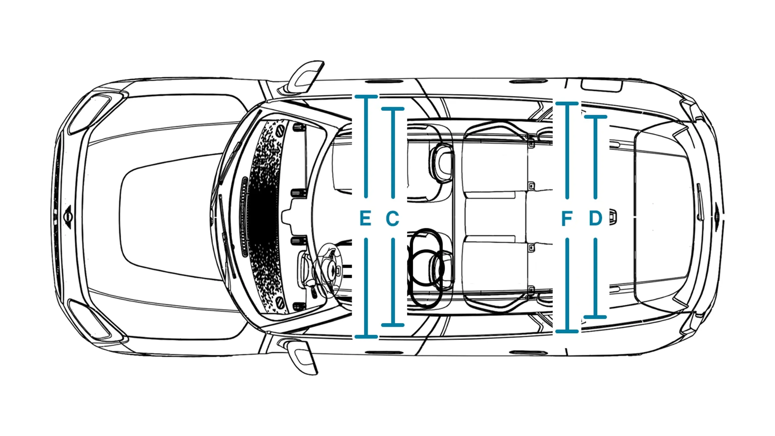 MINI Countryman Electric – Dimensions Intérieur Ciel de toit