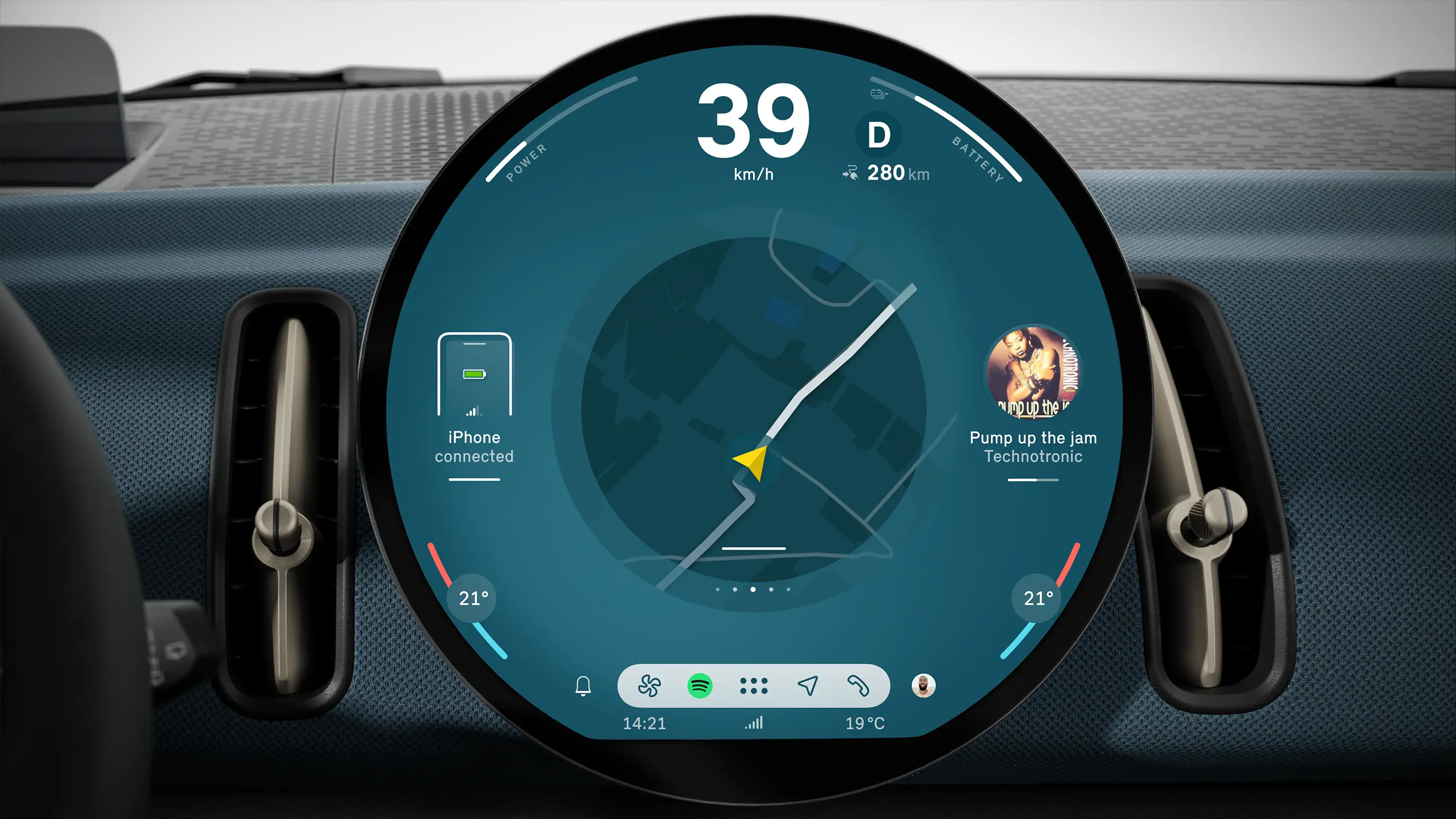 MINI Countryman Electric - rond display