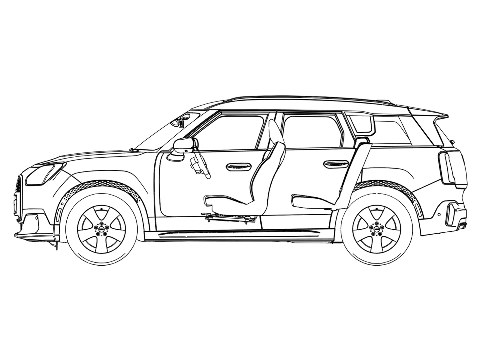 MINI Countryman - schets zijaanzicht