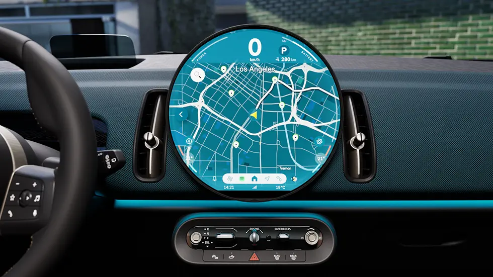 MINI Countryman - interieur - oled-display met kaart