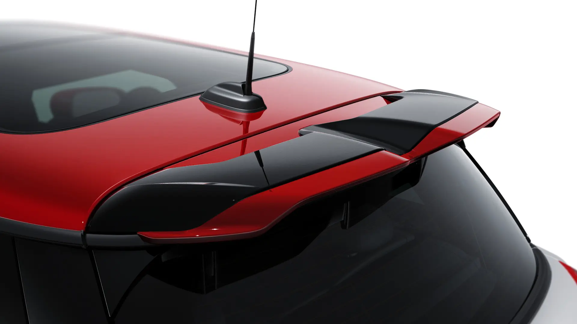 JCW Accessoires - Attaches du spoiler de toit JCW en chili red.