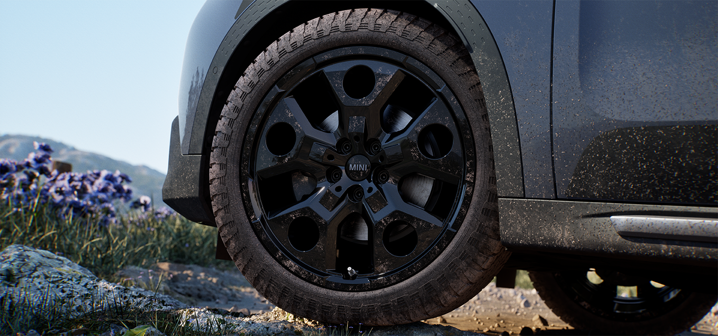 Photo des roues de la MINI Countryman Untamed Edition.