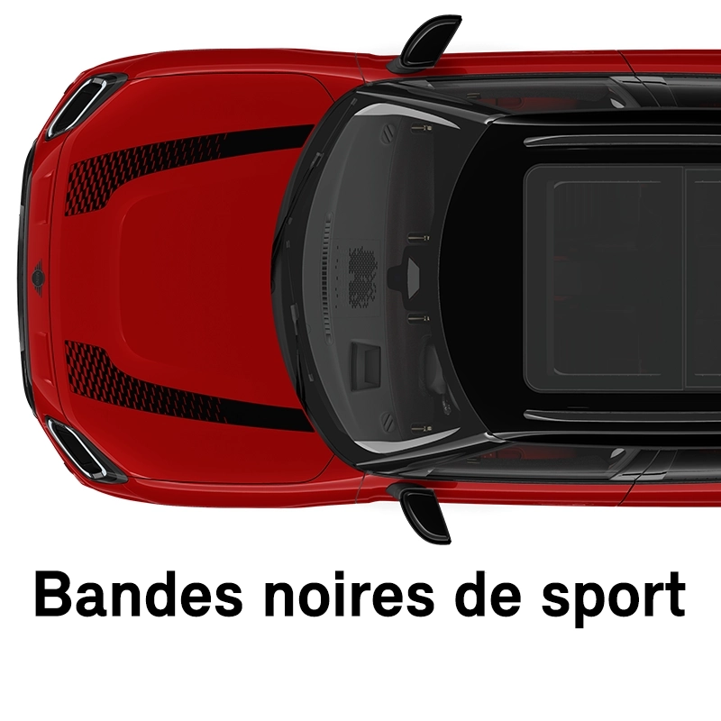  MINI - équipement -bandes sports noires finition jcw