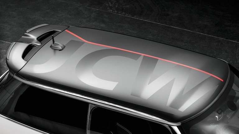 MINI John Cooper Works - argent et noir - décoration du toit