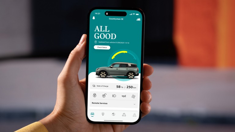 volledig elektrische MINI Countryman - digitale ervaring - mini app