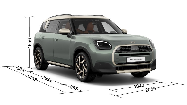 MINI Countryman - afmetingen - driekwart